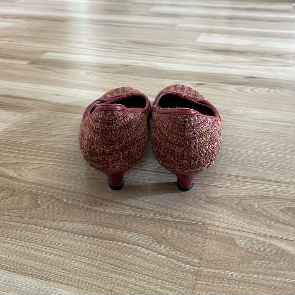 Martinez Valero Red Tweed Heels - Picture 4 of 8